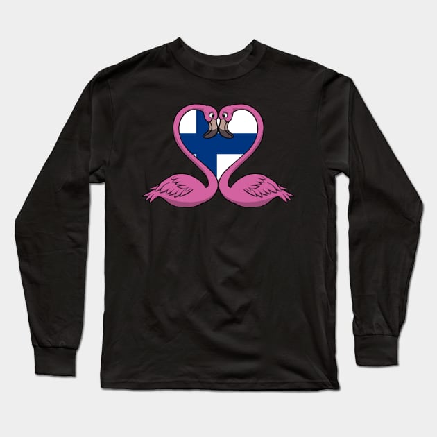 Flamingo Finland Long Sleeve T-Shirt by RampArt